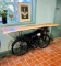 Upcycled Motorcycle Table With Live Edge Top