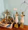 Pair Pineapple Base Table Lamps, And Chandelier