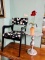 Geometric Upholstery Armchair, Round Side Table
