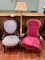 Pair Vintage Upholstered Arm Chairs