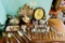 Vintage Pan, Gravy Boat, Cake And Pie Servers