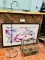 Large Framed Abstract Wall Art, Plant Holder