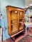 Vintage Table Top Hutch With Two Glass Front Doors