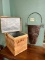 Vintage Metal Lined Wood Crate,