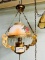 Victorian Hanging Parlor Lamp With Prism Accents