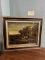 British Red Coat Fox Hunting Print On Glass