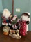 Trio Of Santas, Snow Globe, And Swan Candy Dish