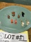 Vintage 10k Gold Inset Stone Ring With Matching Earrings