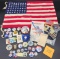 Small American Flag, Collection Political Buttons