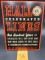 1940s Hall Lines Display Sign With Cardboard Easel