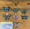 Beautiful Rhinestone And Enamel Butterfly Brooches