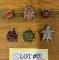 Rhinestone Encrusted Pink Ladybug Brooch,