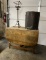 Table Copper Barrel and Plant Stand