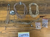 Collection Of Vintage Pearl Bead Necklaces