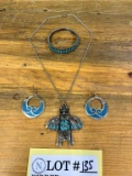 Vintage Kachina Thunderbird Style Pendant Necklace