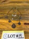 Butterfly Necklace, Pins, Tennis Charm, Tomahawk