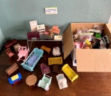 Large Box Of Assorted Doll House Furniture
