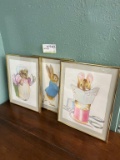 Trio Framed Beatrix Potter Wall Art