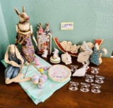 Vintage Rabbit Puppet, Rabbit Cloth Doll,