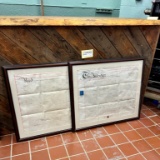 Pair Framed Oversized Documents