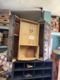 Vintage Camel Back Trunk With Shelf Accessory