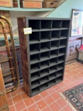 Solid Wood 32 Pocket Storage Or Sorting Rack