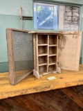 Vintage Wood Screen, Drawer, And Cupboard Door