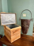 Vintage Metal Lined Wood Crate,