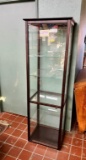 Wood And Glass Narrow Curio Cabinet