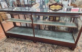 Vintage Wood And Glass Topped Store Display Case