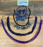 Pair Multi Strand Bead Necklaces,bead 