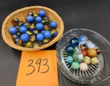 Vintage Glass Marble Collection, Glass Bowl