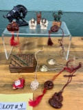 Asian Style Horses, Mini Carved Asian Figurines,