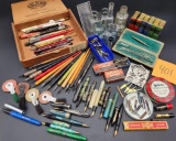 Large Collection Of Quill Pens, Ink Bottles,