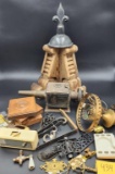 Assortment of Vintage and Antique Home Salvaged Items