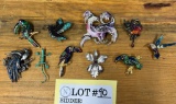 1940s Boucher Rhinestone Enamel Gryphon Brooch
