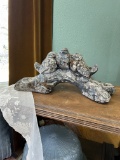 Concrete Birds on Log