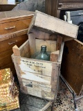 VINTAGE BOTTLE IN WOOD BOX