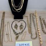 1980s Peruvian Coin Style Necklace And Earrings Set
