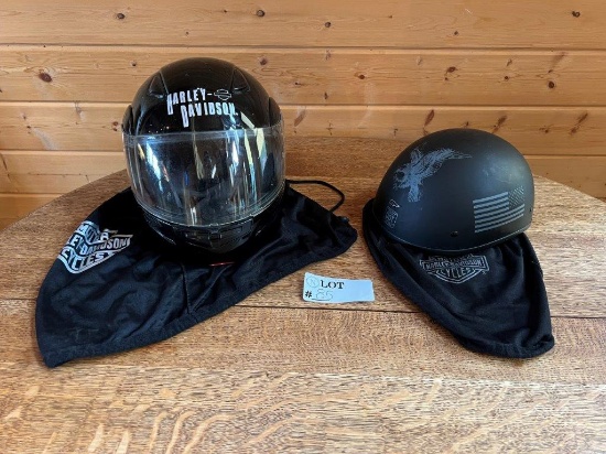 Harley Davidson "Full Face" and "Half" Helmets