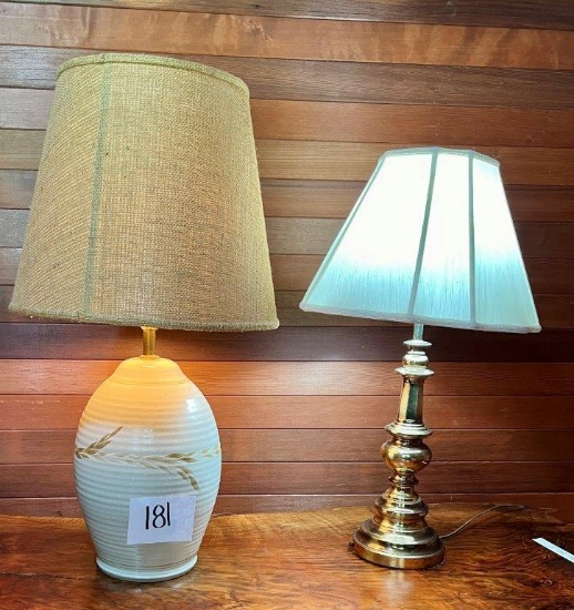 Pottery style and Stiffel style Table Lamps