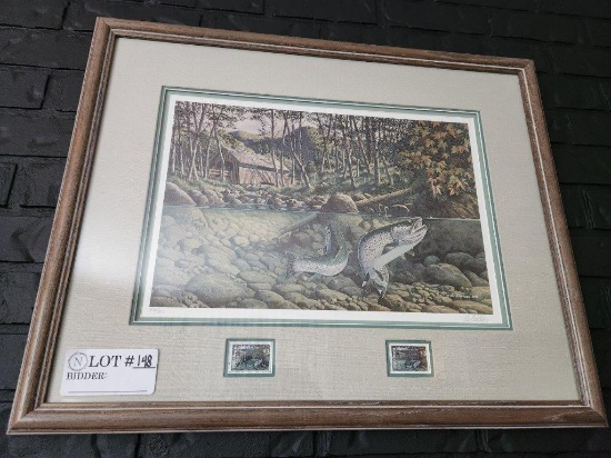 Limited Edition "trout In Woody Stream"