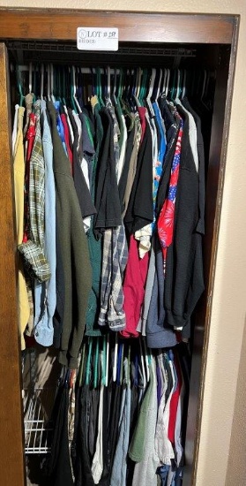 Closet Of Shirts And Pants