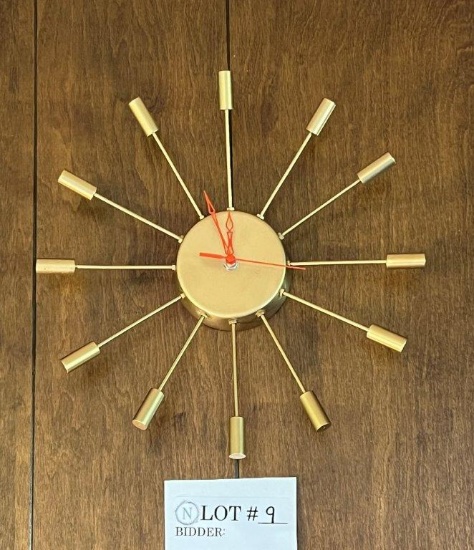 Verichron Style "sunburst" Wall Clock