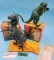 Pair Orig Box Aurora Prehistoric Scenes