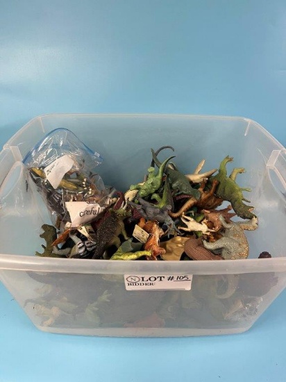 Large Tote with Assorted Dinosaur Figures