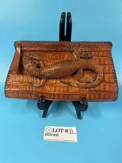 1940s era "Alligator" Handbag with taxidermy
