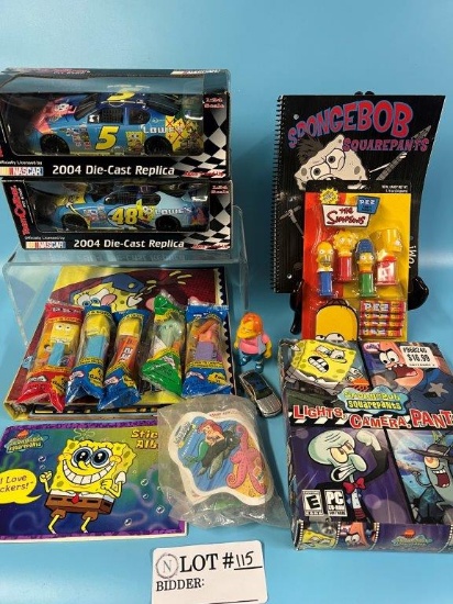 NIB Nascar Sponge Bob 2004 Die Cast Replicas