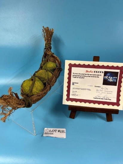Ape City "Ape Food" Grass Vessel w Green Gourds