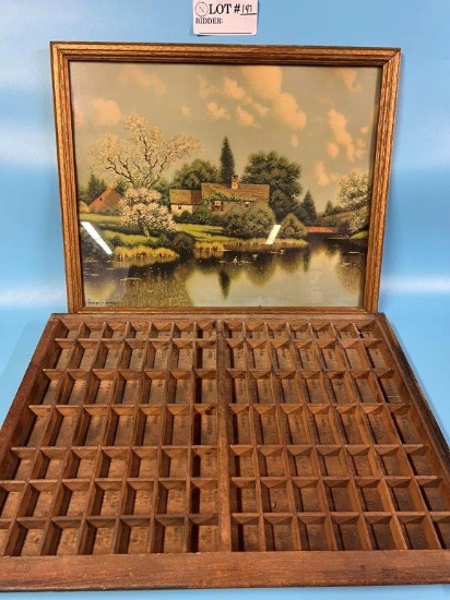 Framed GW Drew "Springtime Cottage" Wall Art